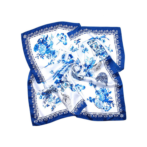 Gifts Mens 100/% Silk Long Scarf//Cravat Blue Black White Strip
