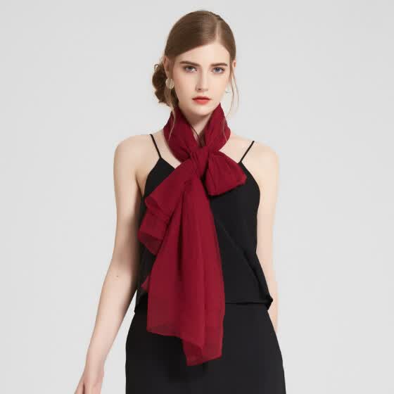 ladies red neck scarf
