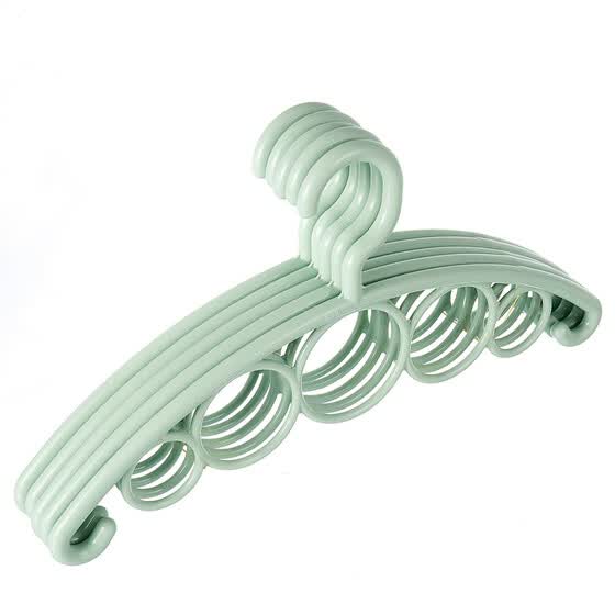 Shop You Mu Multi Function Plastic Hanger Five Ring Scarf Tie Silk