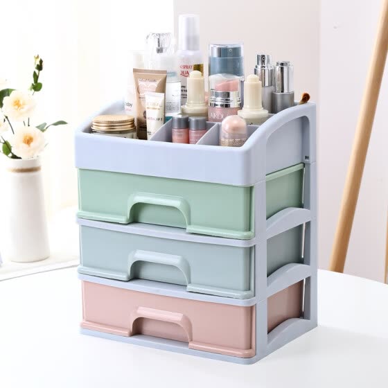 Shop Plastic Cosmetic Drawer Makeup Organizer Makeup Storage Box