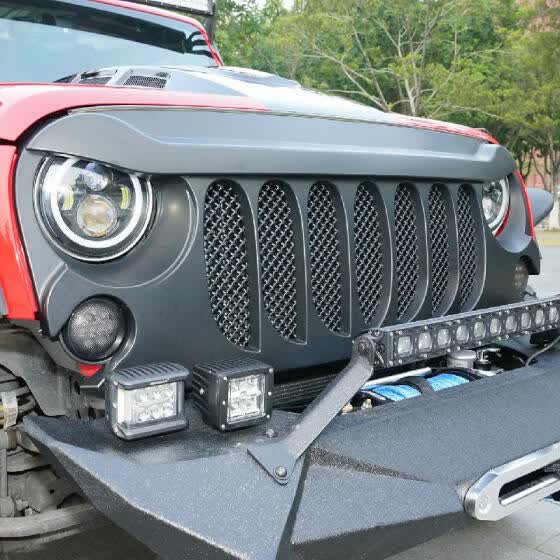 Shop Matte Black Front Grille Guard for 2007-2016 JEEP Wrangler Rubicon ...