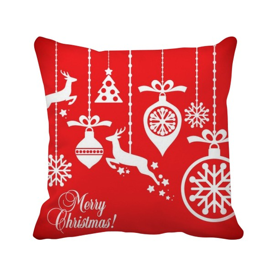 Shop Christmas Elk Bulb Snowflake Tree Festival Square Throw