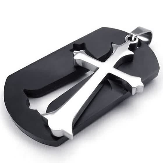 Hpolw Mens Stainless Steel Sterling Silver Cross Pendant Jewery Black Dog Tag Necklace With 18 26 Inch Chain From Best Pendants On Jd Com Global Site Joy - Mens Stainless Steel Dog Tag With Cross Pendant Hpolw Mens Stainless Steel Sterling Silver Cross Pendant Jewery Black Dog Tag Necklace With 18 26 Inch Chain From Best Pendants On Jd Com Global Site Joy - Mens Stainless Steel Dog Tag With Cross Pendant