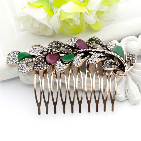 Shop Vintage Indian Resin Flower Hairwear Hair Comb Hair Clips