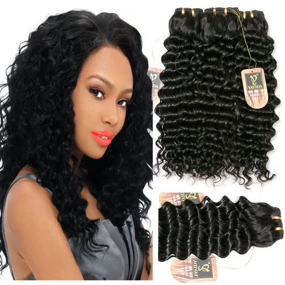Shop Yavida Hair Indian Deep Curly Weave 3 Bundle Raw Indian Human