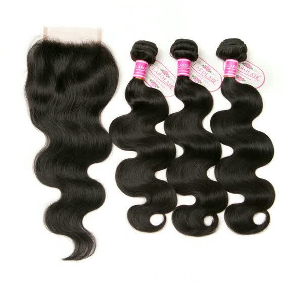 Shop Clarolair Hair 3pc Peruvian Virgin Hair With Closure Burgundy