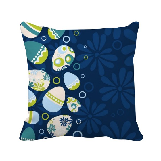 Shop Easter Religion Festival Egg Stripe Circle Square Throw