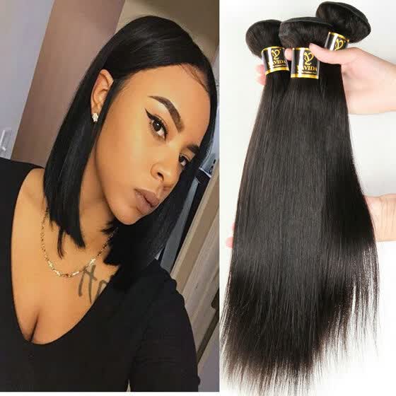 Shop Yavida Hair Indian Virgin Hair Straight 3 Bundles Indian