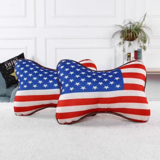 Shop Car Neck Pillow Flax Printing Memory Cotton Filling Head