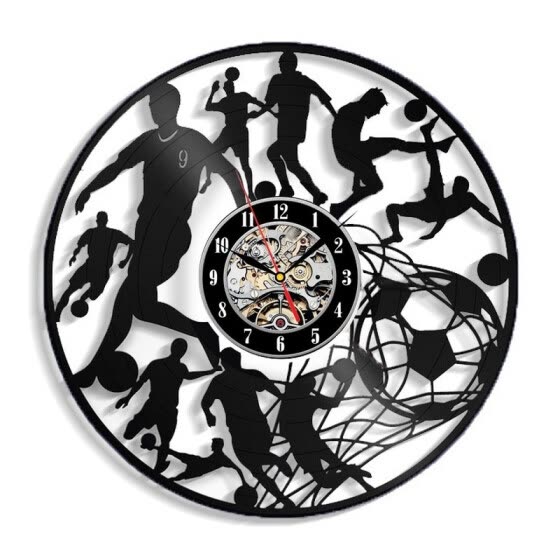 Shop Vinyl Record Wall Clock Football Creative Design Art