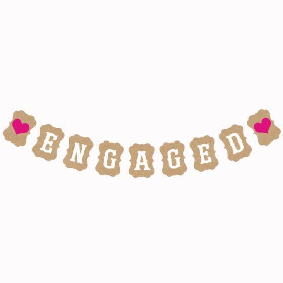 Shop Fanlus Engaged Banner Gold Glitter Bunting Garland Wedding