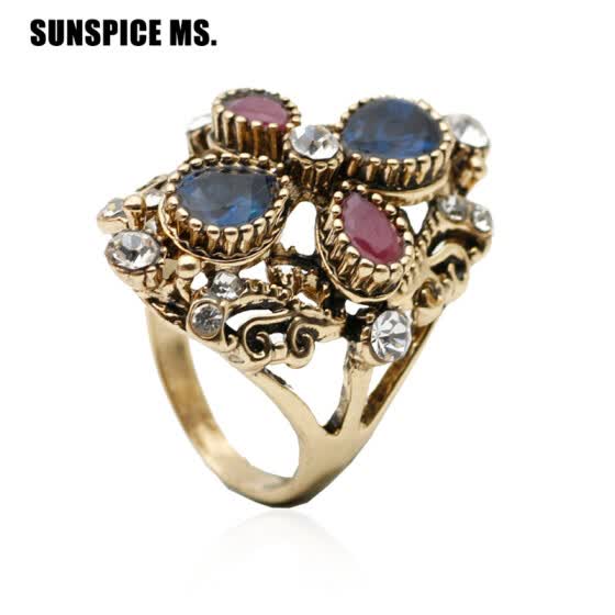 Shop Hot Sale  Vintage Ring  For Women Turkish  Resin Jewelry 