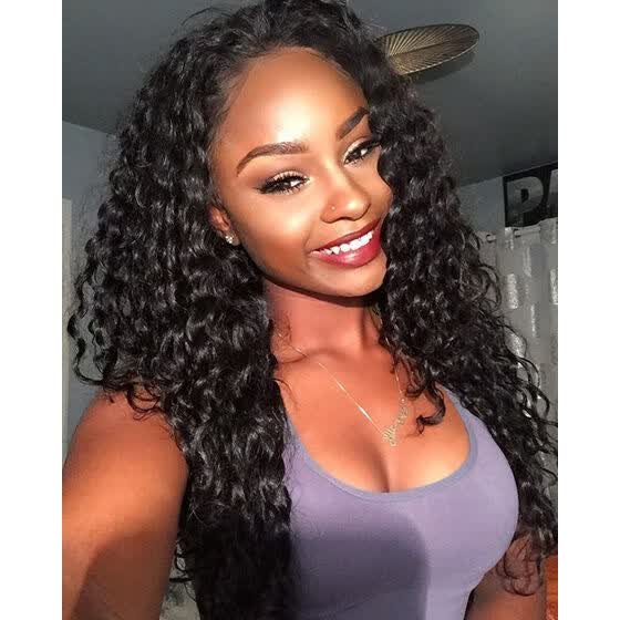 Shop T Top Hair Virgin Human Hair Lace Front Wig Deep Curly Human