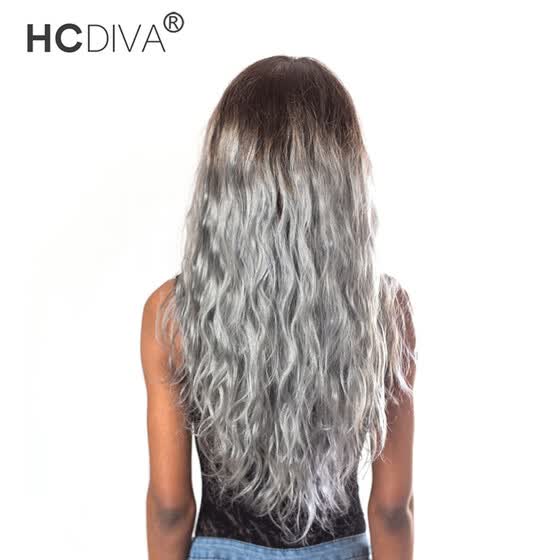 Shop Hcdiva Body Wave Ombre Two Tone 1b Grey Mixed Length 3pcs