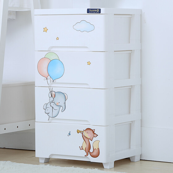 Size C Storage Box Drawer Storage Cabinet Cartoon Baby Clothes