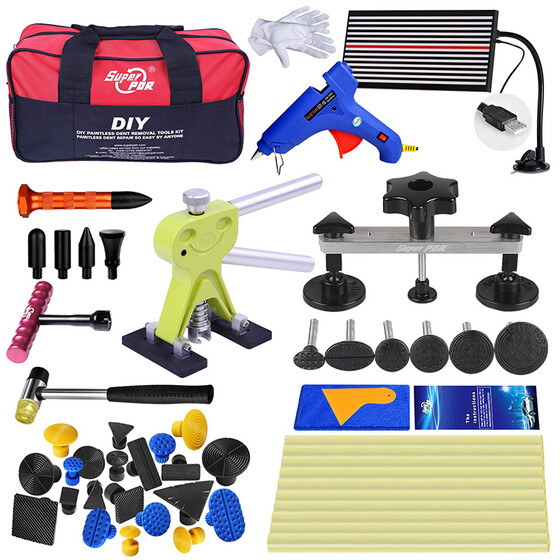Paintless Removal PDR Car Repair Tools Kit Light Line Board Dent Lifter Bridge