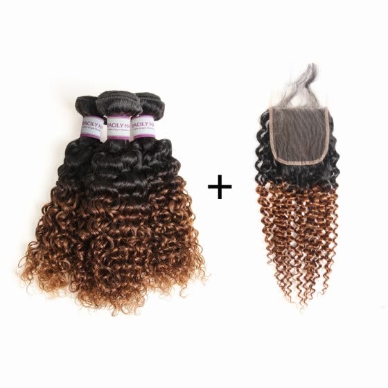 Shop Racily Hair 1b 30 Ombre Peruvian Kinky Curly Hair 3