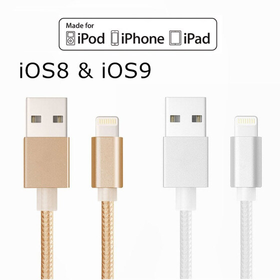 Gold Apple MFi Certified 4 Feet//1.2 Meter Nylon Braided Tangle-Free Sync /& Charge Charging Cable Cord Lightning to USB Cable Compatible with iPhone 8 8 Plus X 7 7Plus 6s 6sPlus 6 6Plus iPad iPod and More Lightning Cable iPhone Charger Cable -