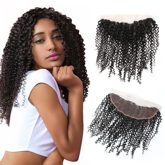 Shop Candace Brazilian Human Hair Curly Lace Frontal Closure 13 X4