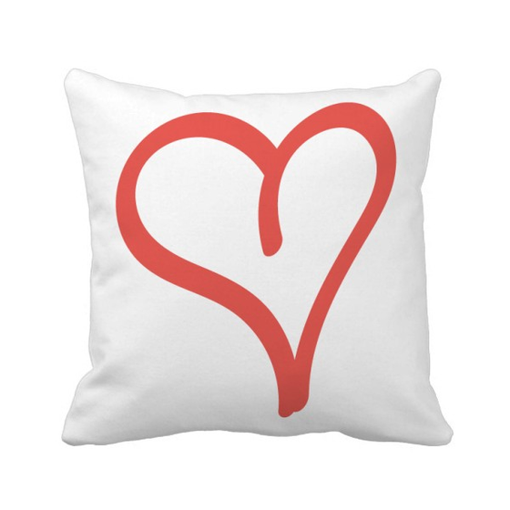 Shop Heart Shaped Line Valentine S Day Square Throw Pillow Insert