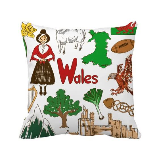 Shop Wales Landscap Uk National Flag Square Throw Pillow Insert