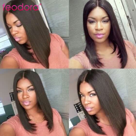 Shop U Part Wig For Black Women Human Hair Short Bob Glueless U