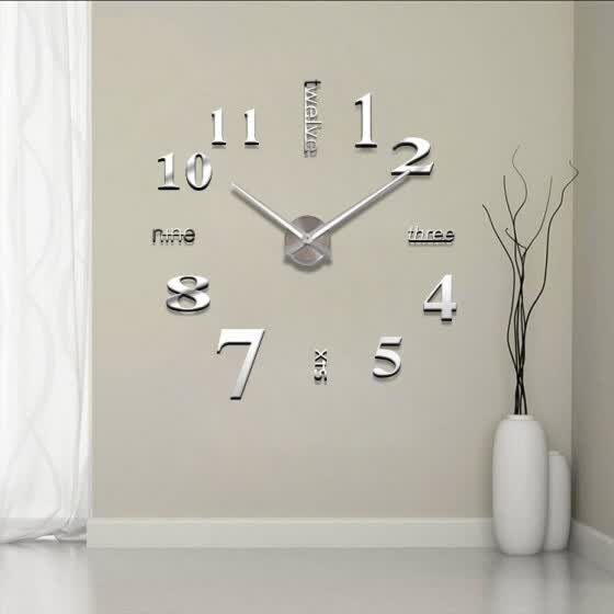 3d Wall Clock Frameless Modern Mirror Metal Large Modern Mirror Metal Large Wall