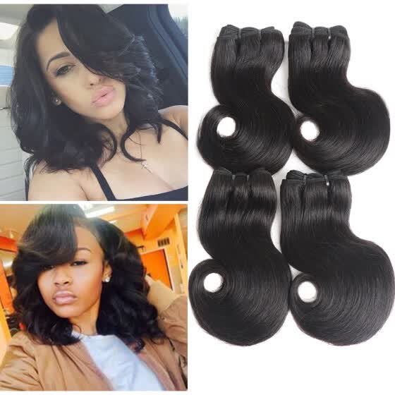 Shop Peruvian Virgin Hair Body Wave Human Hair Weft Short 8 50g 4