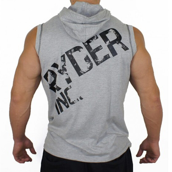 Sleeveless Men Hoodie Vest Fitness Zipper Sweatshirt Bodybuilding Sport Topcoat