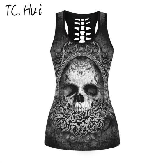 skull vest top womens