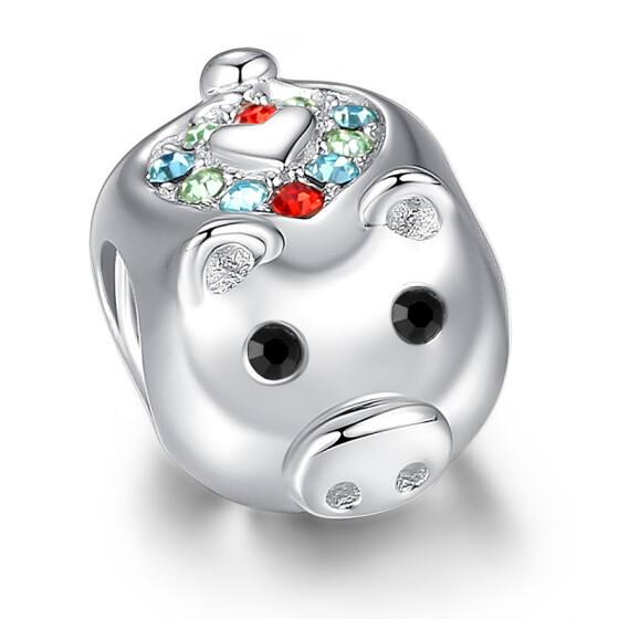 3D Crystal Chunk Charm Snap Button Fit For Noosa Necklace/Bracelet  NSKZ31