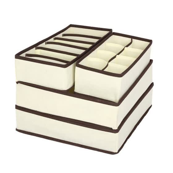 Shop Cntomlv 4pc Underwear Bra Organizer Storage Box 2 Colors
