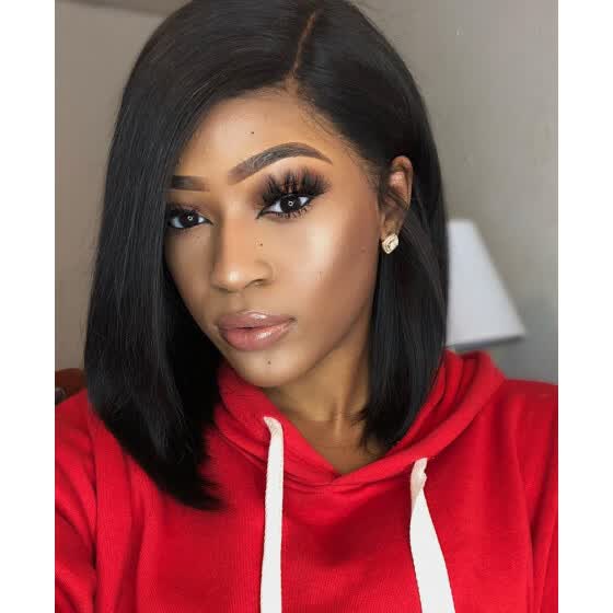 Shop Side Part Bob Straight Lace Wig Pre Plucked Hairline Human