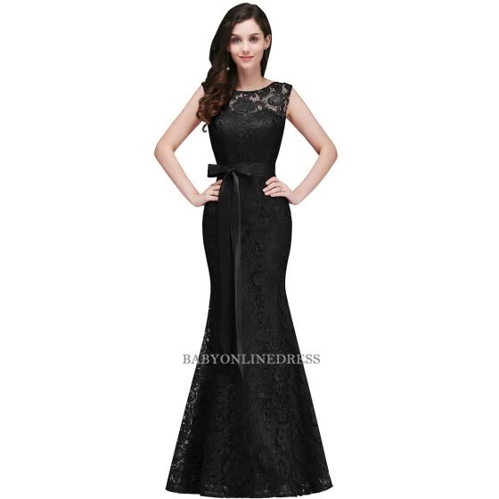 Shop Elegant Lace Mermaid Evening Dresses Sleeveless Formal Party ...