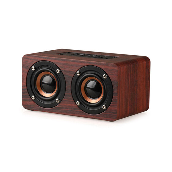 Mini Wooden Wood Subwoofer Wireless Bluetooth Speaker HIFI Stereo Bass Speaker