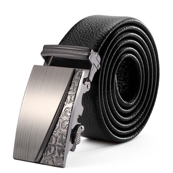 Cnoles Men's Business Automatic Buckle Belt(Belt Length Random Delivery)