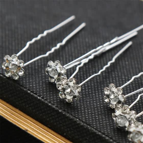 Shop 20pcs Fashion Crystal Pearl Wedding Hair Pins Flower Bridal