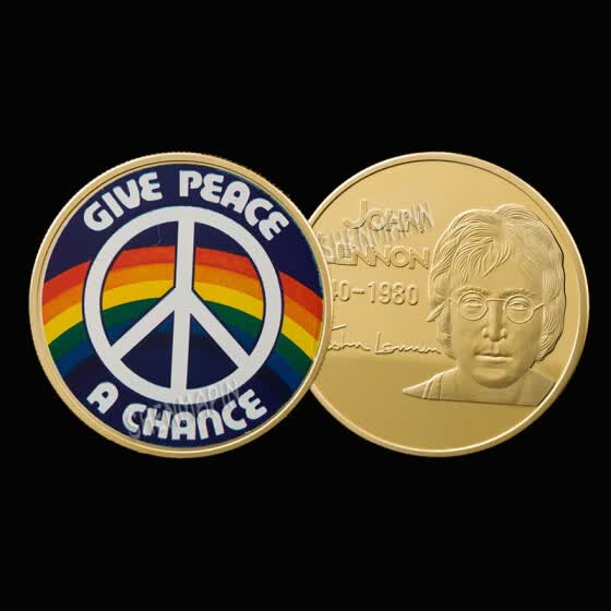 Shop British Rock Band Commemorative Coins John Lennon Star Coin