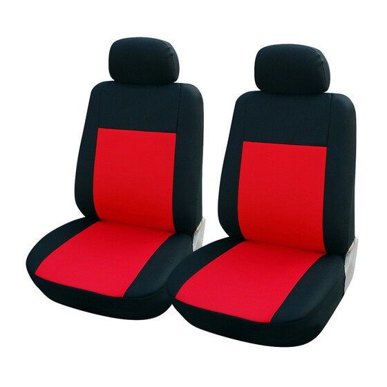 Universal Black//Blue Polyester Comfortable New Car Seat Covers W//HeadRest Cover