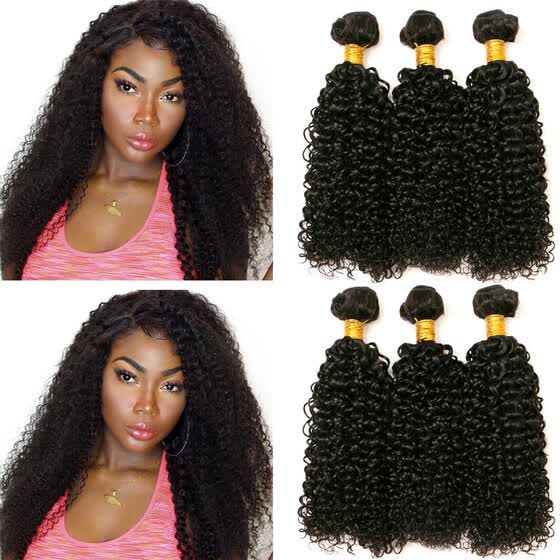 Shop Clarolair Hair 3pcs Virgin Indian Curly Virgin Hair Tight