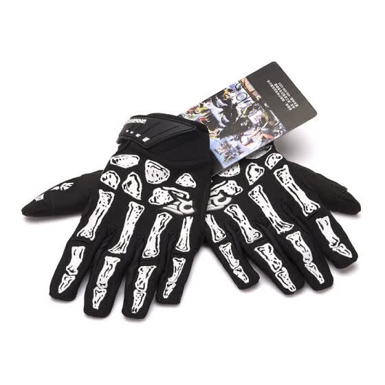 skeleton bike gloves