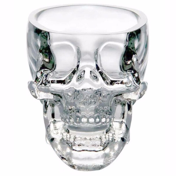 New Cocktail Skull Head Vodka Whiskey Shot Glass Drinking Glassware Home Bar BE