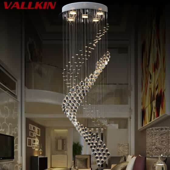 Shop Modern Spiral Crystal Chandelier Lighting For Foyer