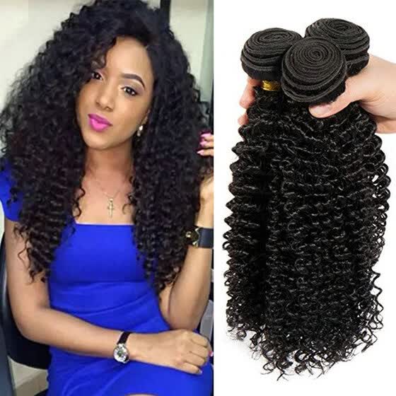 Shop Clarolair Hair 3pcs Cheap Curly Human Hair Bundles Indian