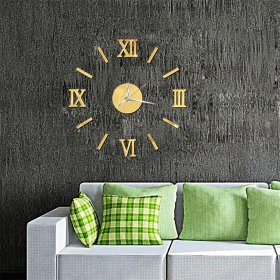  3D DIY Wall Clock Home Modern Decoration Crystal Mirror Vinyl Art Sticker Decals Online from Best Quartz Watches