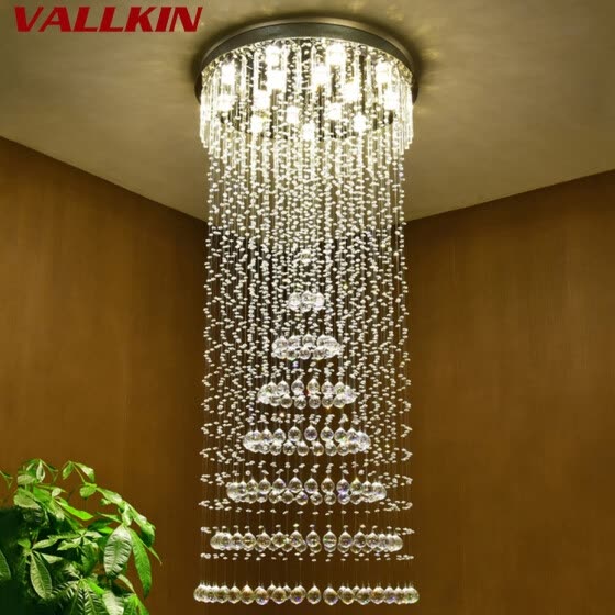 Modern Large Size Crystal Chandeliers Spiral Round Ring Stair Lighting Fixture For Foyer Hotel Villa From Best Ceiling Lights On Jd Com Global Site Joy - Best Modern Large Ceiling Lights