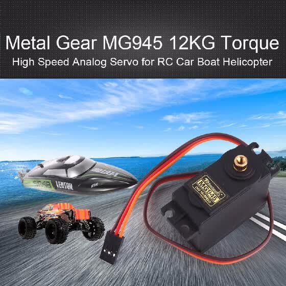 LiNKFOR MG945 High Speed Metal Gear Servo 12kg Torque High Torque and Power for RC Plane Racing Car Airplane