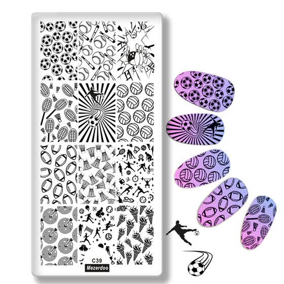 Shop Sports Theme Stamping Template Football Basketball Badminton