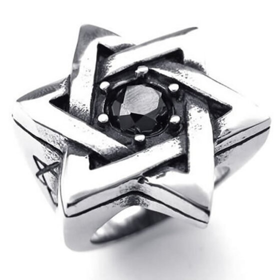 Men/'s Stainless Steel 316L Two Tone Pop-Out Cross Puzzle Ring and Band