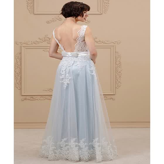 Shop A Line V Neck Floor Length Lace Organza Made To Measure